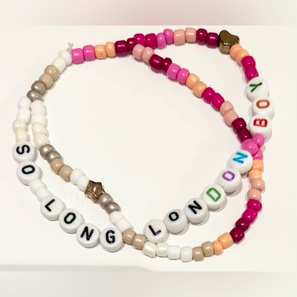 Taylor Swift So Long London Boy Beaded Friendship Bracelet Double